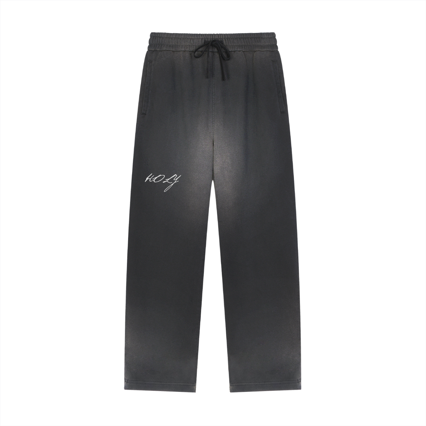 Sun Fade Raw Edge Straight-Leg Sweatpants