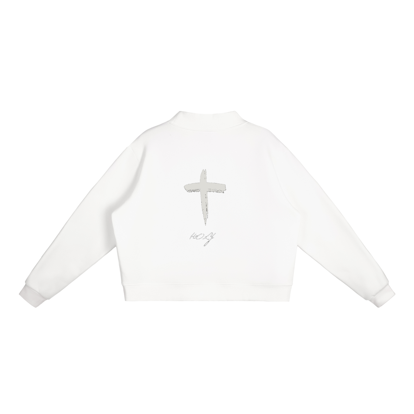Essential Fleece Mock-Neck Crew Sweatshirt