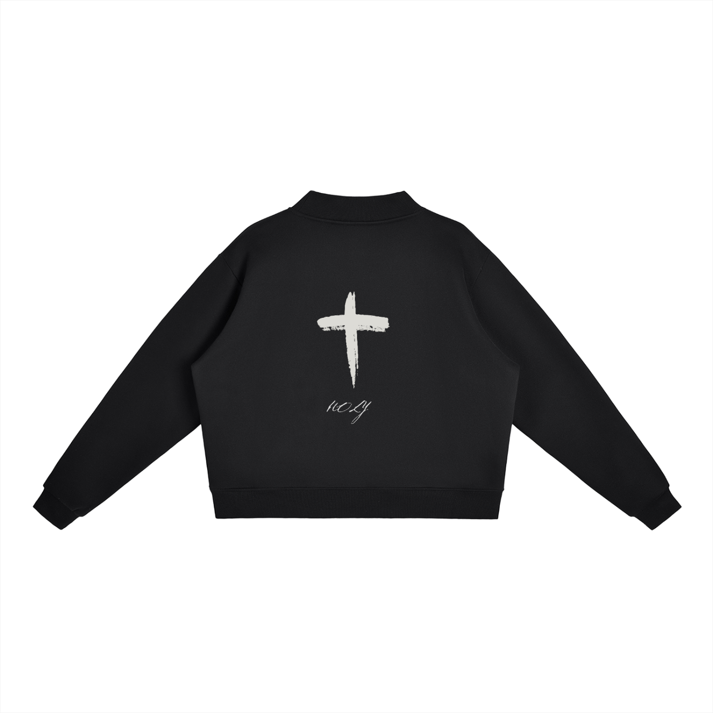 Essential Fleece Mock-Neck Crew Sweatshirt