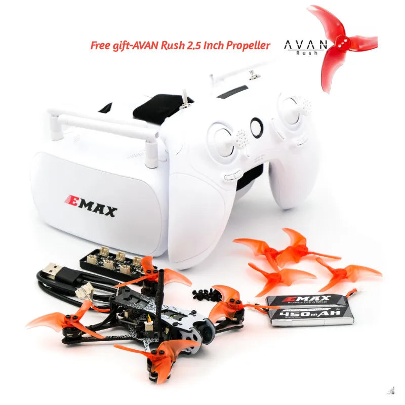 Emax Tinyhawk II 2 Freestyle RTF FPV Racing Drone Kit RunCam Nano2 37CH 25/100/200mW VTX 2S-FrSky Quadcopter With Goggle