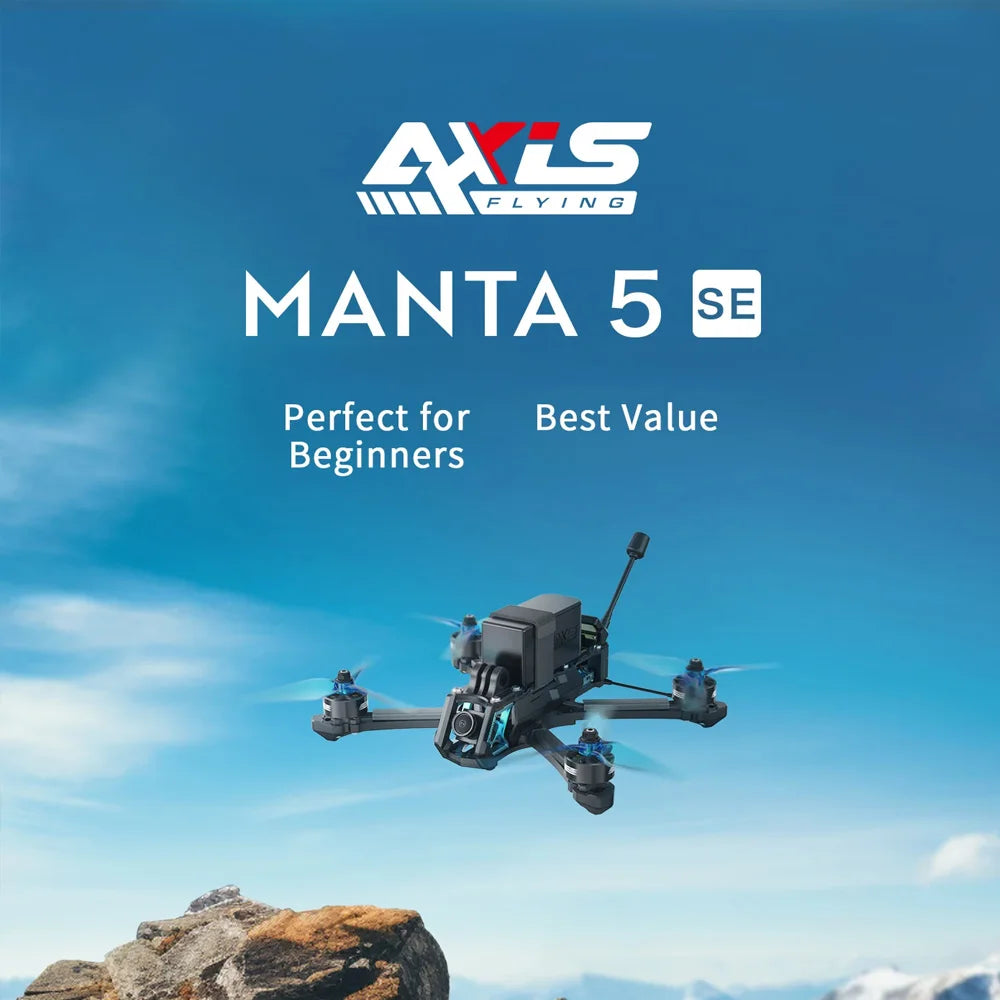 Axisflying Manta 5 SE 6S FPV Drone Kit  Analog/O4 Compatible GPS Enabled AE227 1960KV Motor for Cinematic Freestyle FPV Drone