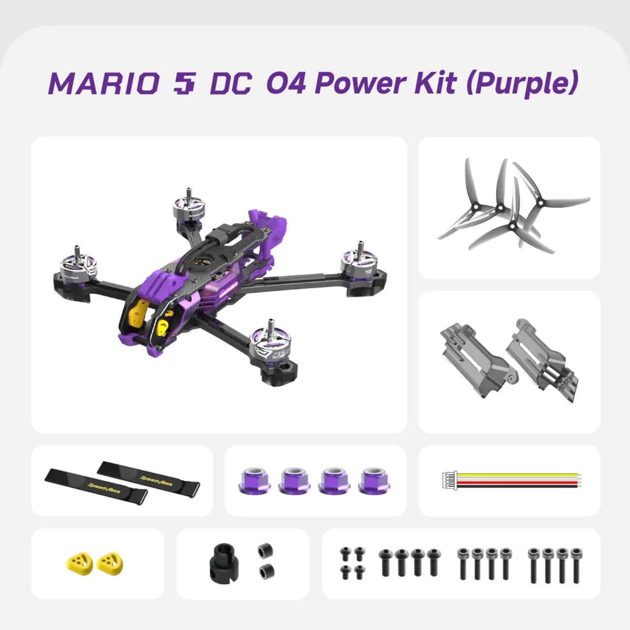 SpeedyBee Mario 5 DC/XH O4 PRO Air Unit  FPV 5Inch Drone 6S-Lipo with F405 V4 55A Stack Bee Storm 2306.5 PRO 1880KV