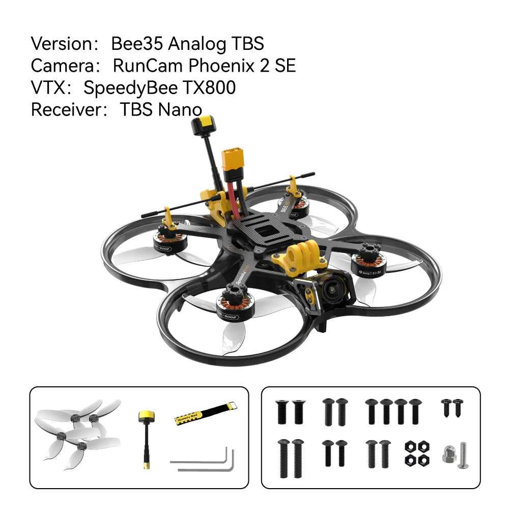 SpeedyBee Bee35/Bee35 Pro 3.5 inch  HD O3 Air Unit Cinewhoop Ducted FPV Freestyle RC Drones