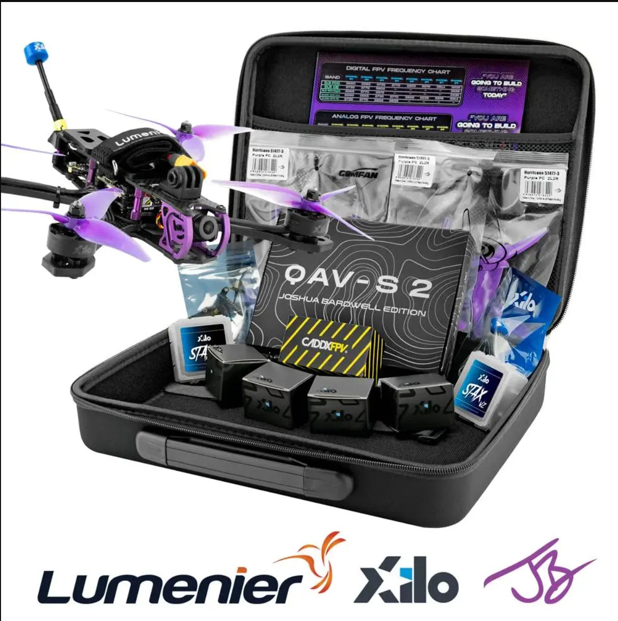 Beginner DIY FPV Drone Kit - QAV-S 2 Joshua Bardwell SE 5” -HD Ready/Analog 5 inch  RC FPV Quadcopter LongRange Freestyle Drone