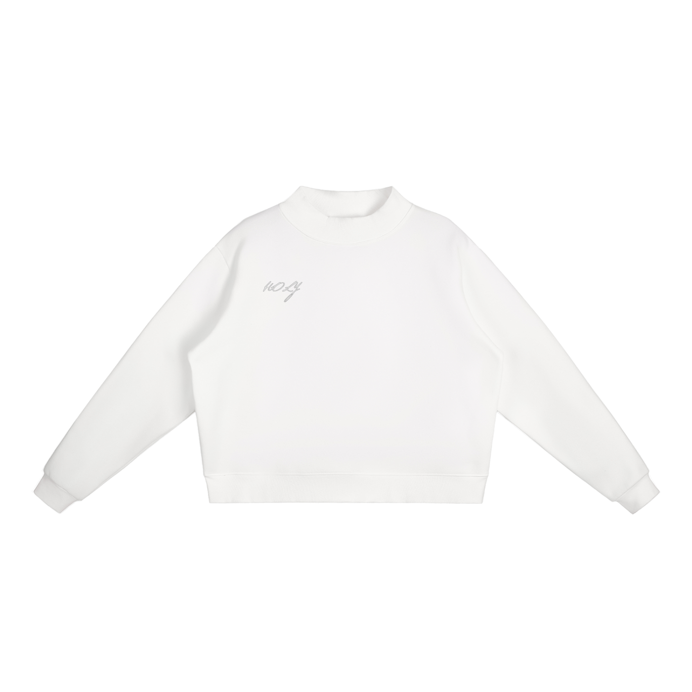 Essential Fleece Mock-Neck Crew Sweatshirt
